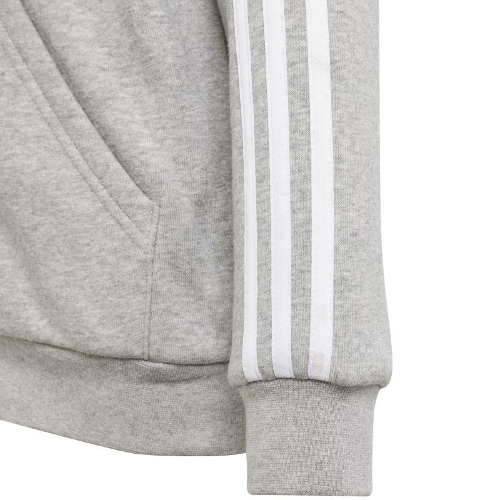 Детская теннисная толстовка Adidas Kids 3 Stripes Full-Zip Hoodie - Gray