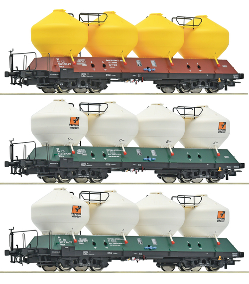 Набор из 3-х вагонов для пеервозки силоса, CD, VI