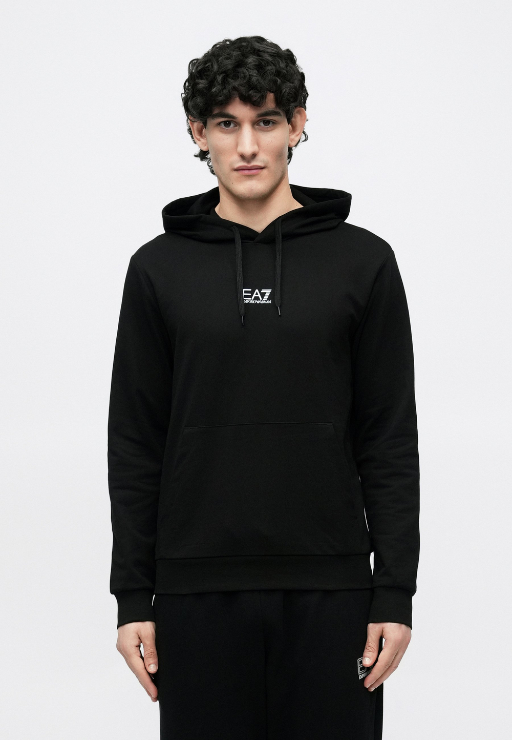EA7 Emporio Armani Толстовка с капюшоном - Чёрный