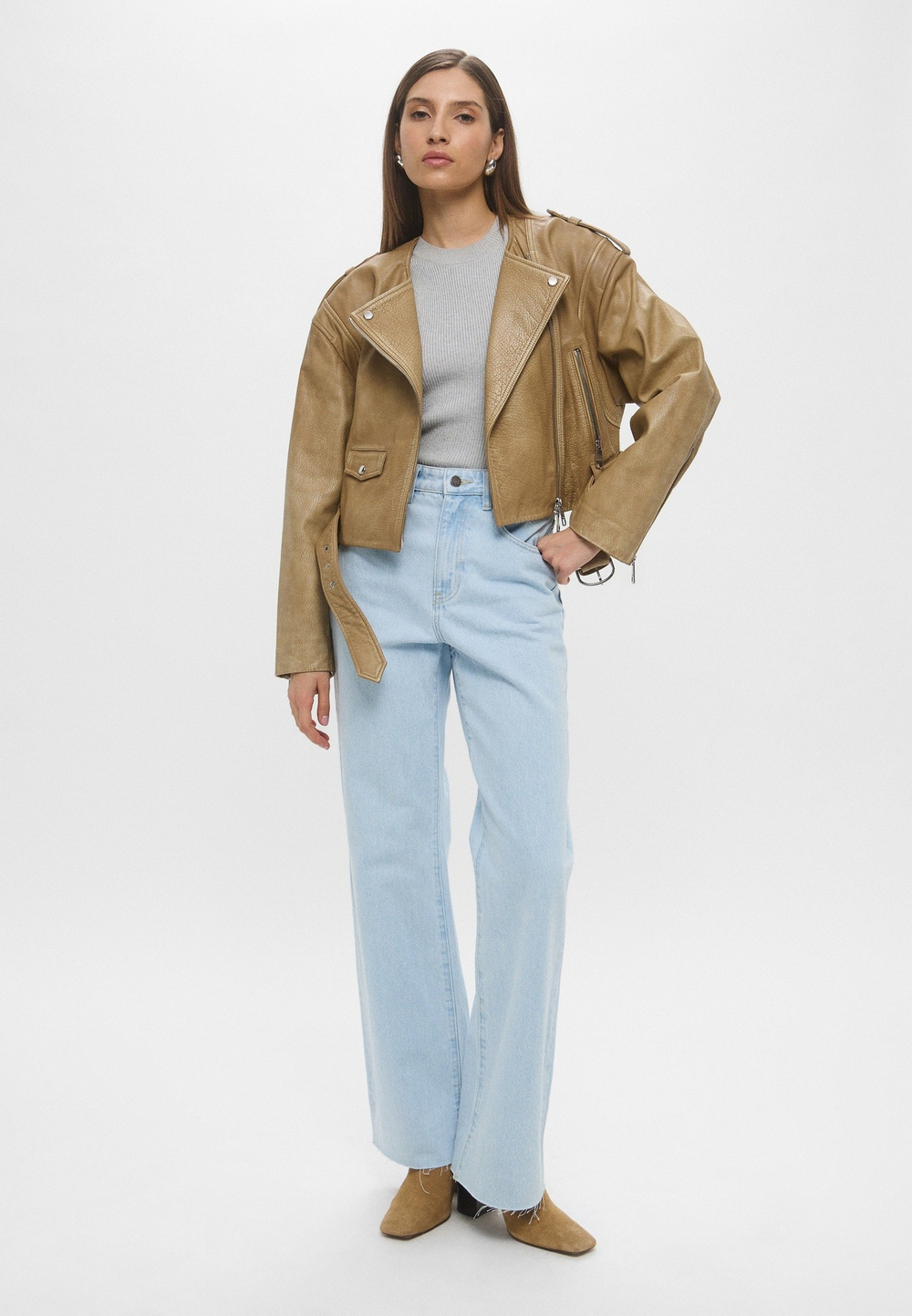 Куртка кожаная женская BOSS C_Sadora