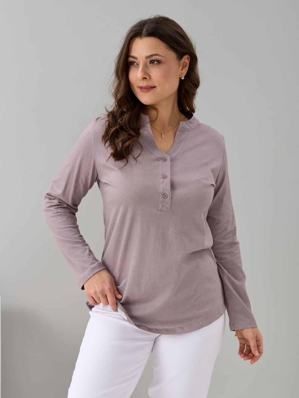 Блузка БЛ-22/темнобежевый-рогожка