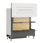 Каминная топка угловая правая WARMHAUS KANT R 100/57h