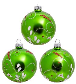 Элита НФШ-1267 Набор ел.украшений Шар 3шт «Лирика» 80 мм