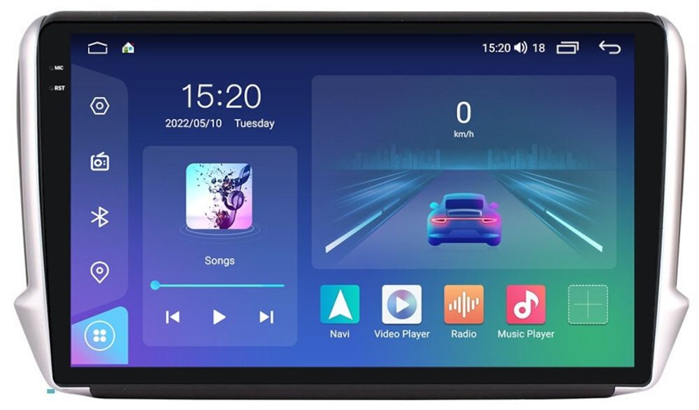 Магнитола для Peugeot 208/2008 2013-2019 - Parafar PF892U2K на Android 13, QLED+2K, ТОП процессор, 8Гб+128Гб, CarPlay, 4G SIM-слот