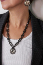 Coins Frame black br  Колье арт.2500