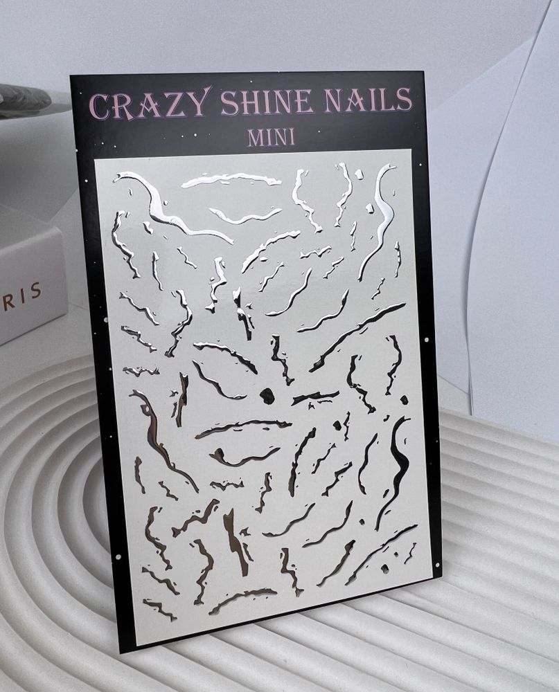 Слайдер-дизайн Crazy Shine Nails mini foil: SILVER WAVE