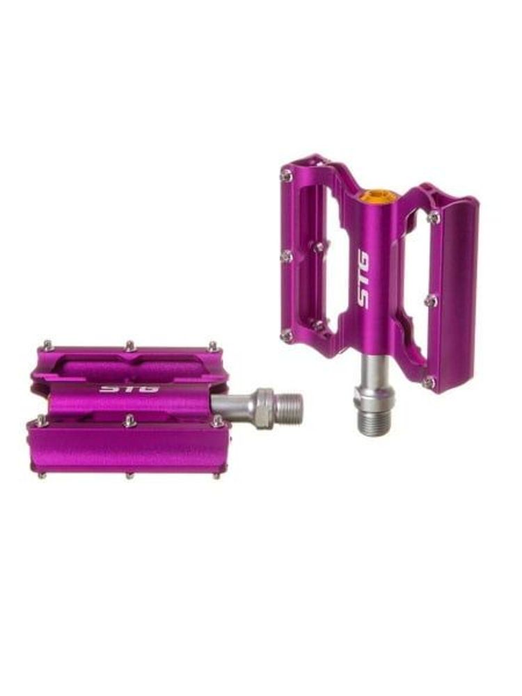 Педали вело STG BC-PD213 алюм,на пром подшип. фиолетовые Х95416