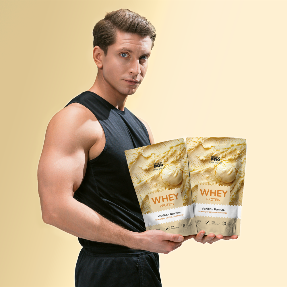 Energy PRO Whey Protein Протеин с BCAA "Ваниль" 450гр, 15 порций