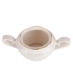 Сахарница " " v=450мл с золотой окантовкой (фарфор) (подарочная упаковка)