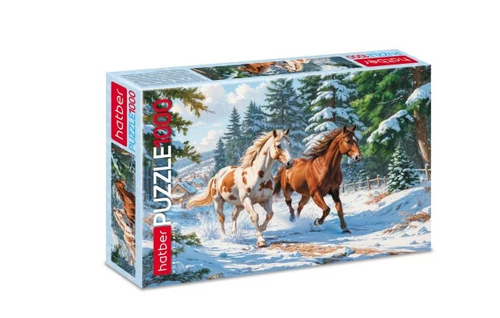 ПАЗЛ для/детей ХАТБЕР Зимние грации 680*480 мм  (1000ПЗ2_35227)