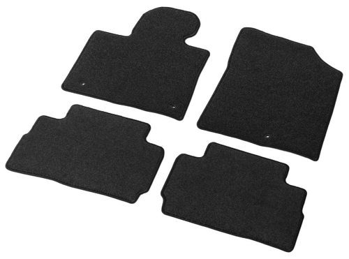 Коврики текстильные в салон автомобиля AutoFlex Standard для Hyundai Santa Fe IV поколение рестайлинг (5 мест) 2021-н.в., графит, 4 части, 4230403