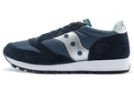 Saucony Jazz 81 retro comfortable fabric synthetic leather pigskin shock absorption, non-slip, wear-resistant, breathable, low-cut casual running shoes for men and women the same style dark blue silver