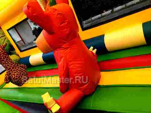 Надувной батут "Зверята с крышей" 10*7*6 м