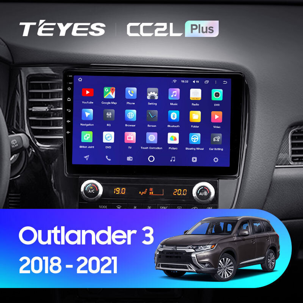 Teyes CC2L Plus 10.2" для Mitsubishi Outlander 2018-2021