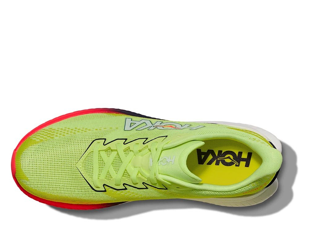 Мужские беговые кроссовки Hoka Mach X 3 M Лаймово-красные