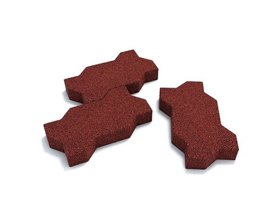 Брусчатка "Волна" 26х13х4 см Красная