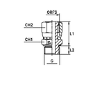 Штуцер FH D38 ORFS 2 - BSP 1.1/2 (обжатая гайка)