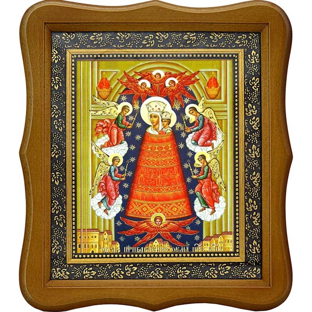 Прибавление ума (Подательница ума). Икона Божьей Матери на холсте.