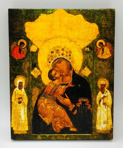 Волоколамская Божья Матерь 16х13 икона на левкасе