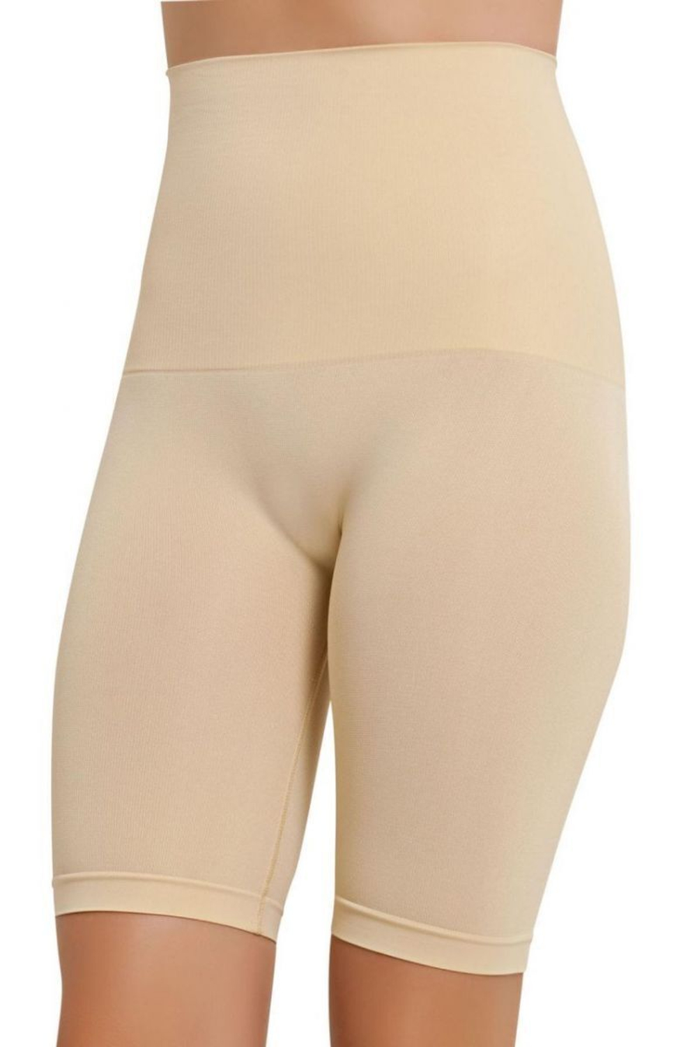 Корректирующие бриджи с высокой талией (Размер: S) (Цвет: телесный)