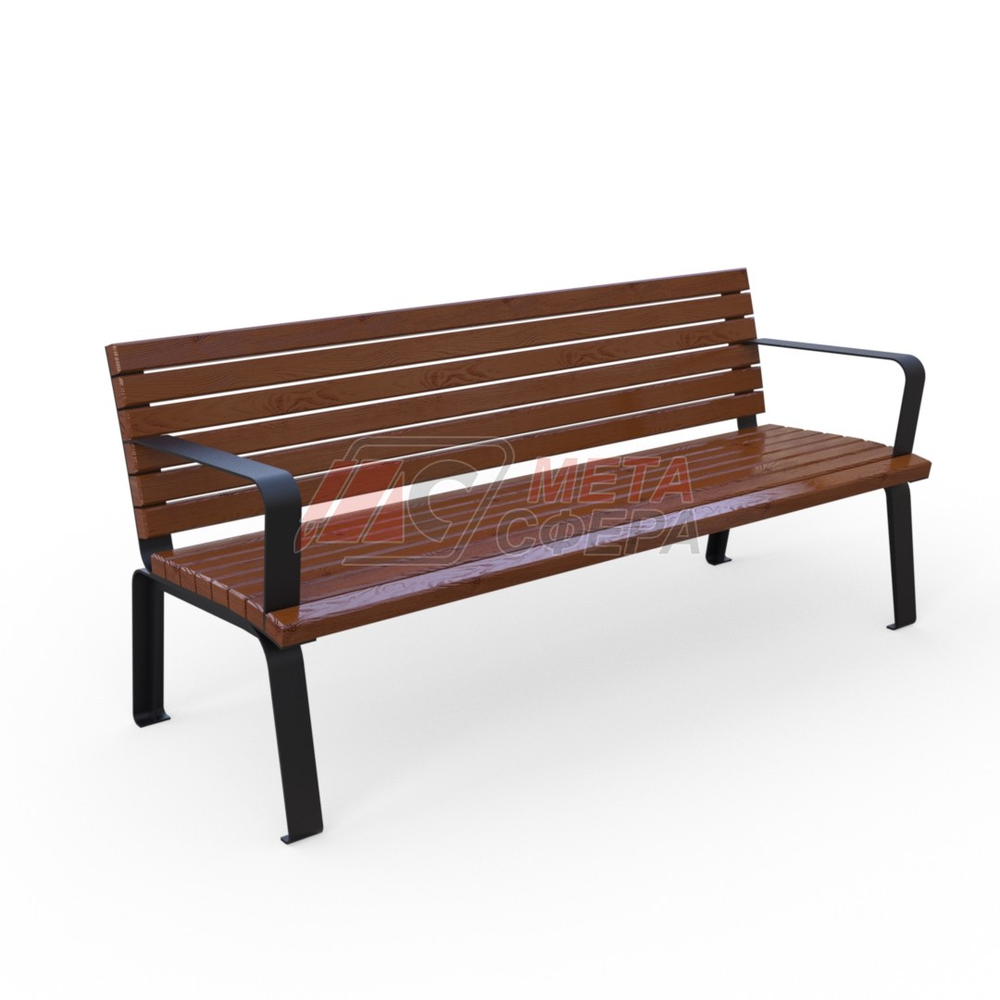 Скамейка Мадрид с подлокотниками