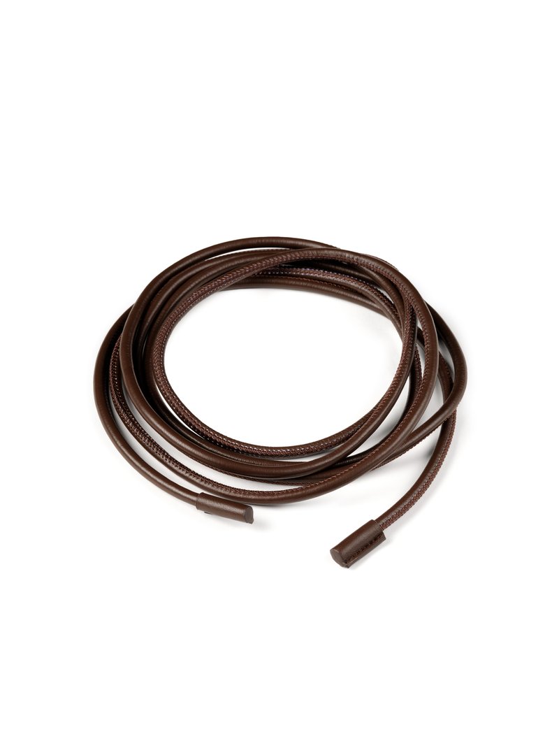 Ремень-шнурок длинный шоколадный