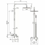 Душевая система WasserKraft Asphe A17301 розовое золото