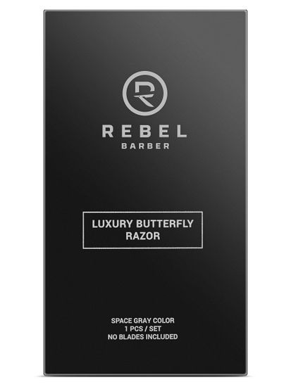 Премиальный бритвенный станок REBEL BARBER Space Gray Т-образный
