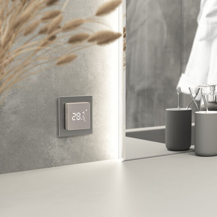 Умный сенсорный терморегулятор для теплого пола (дымчатый)