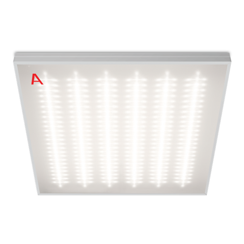 Светильник ОФИС ДВО01-042 с БАП EM1 54Вт 4000К IP40 Микропризма 6500лм 595х595х40мм WOLTA PRO