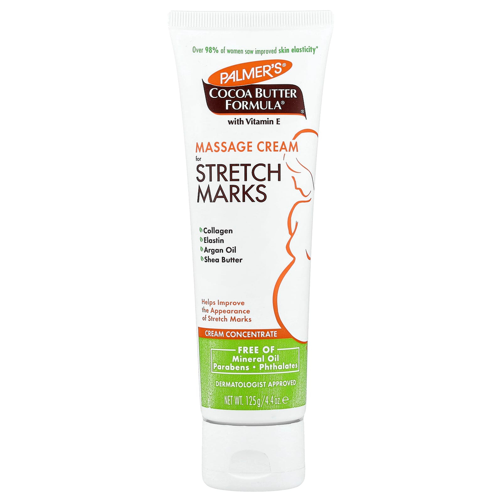 Palmer's, Cocoa Butter Formula®, с витамином E, массажный крем для против растяжек, 125 г (4,4 унции)