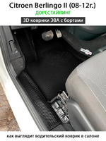 Автомобильные коврики ЭВА с бортами для Citroen Berlingo II (08-12г.) дорестайлинг