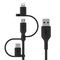 Кабель Belkin Boost Charge USB-A to USB-C/Micro-USB/Lightning 1м черный (CAC001bt1MBK)