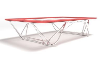 Батут Гимнастический - гнутая гальванизированная рама (овальный профиль) - соревновательная прошитая сетка