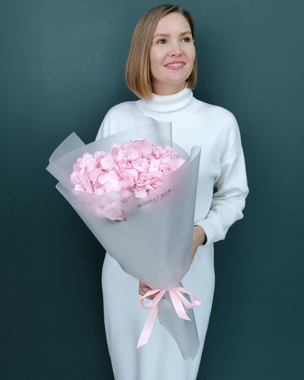 Гортензия розовая,1шт(00095)