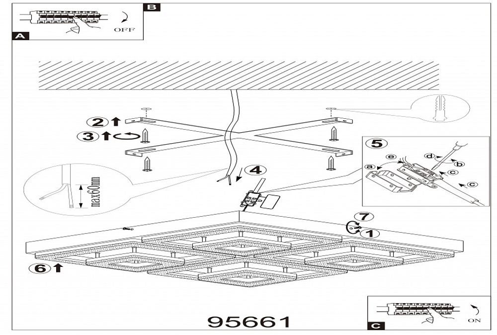 Накладной светильник Eglo Fradelo 95661