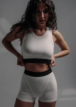 Бельевой комплект молочный: шорты+ топ