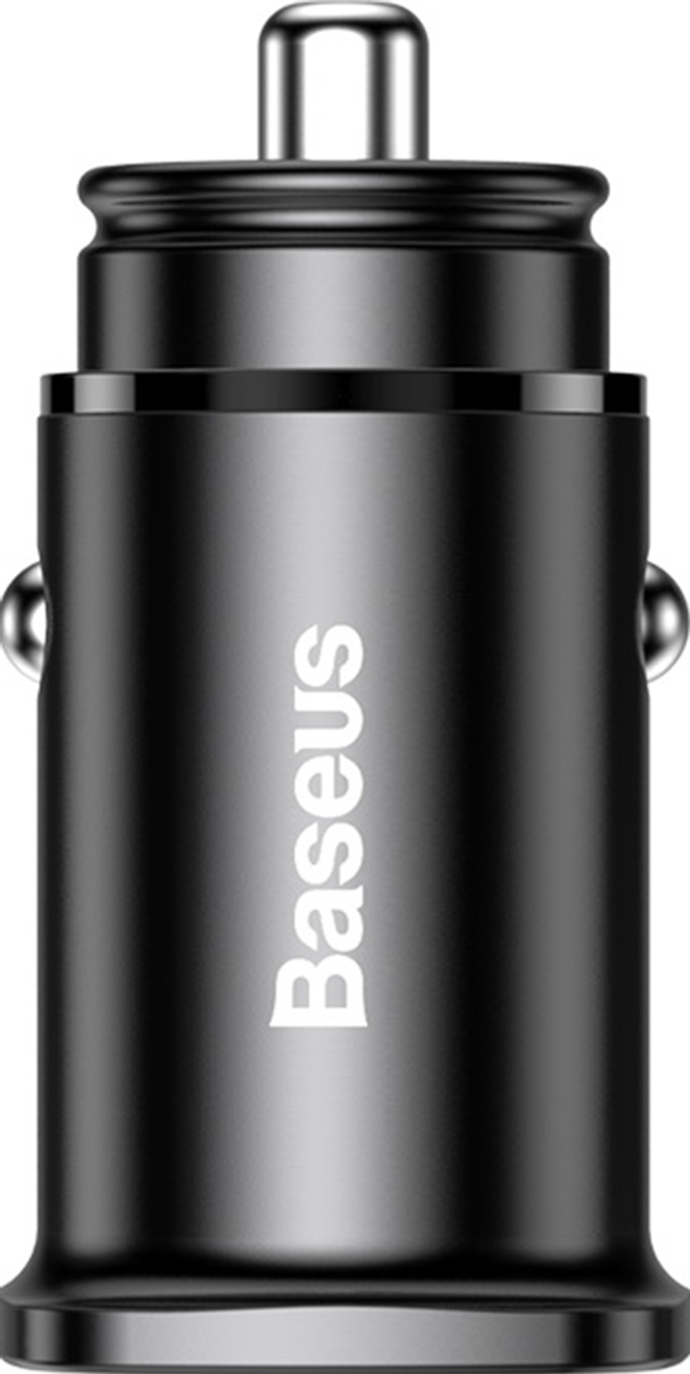 Автомобильное зарядное устройство USB-C+USB 30W 5A Baseus Square metal Black (CCALL-AS01)