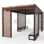 Пергола Лора со скамейками