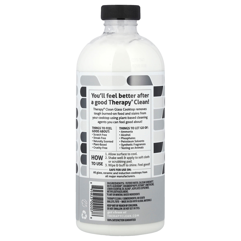 Therapy Clean, Glass Cooktop, средство для очистки и полировки с эфирным маслом лимона, 473 мл (16 жидк. унц.)
