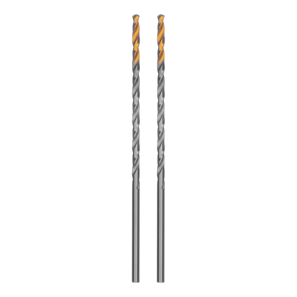 Сверло спиральное по металлу 3,5 х 112 мм, Р6М5, Golden Tip, удлиненное, 2шт. Denzel