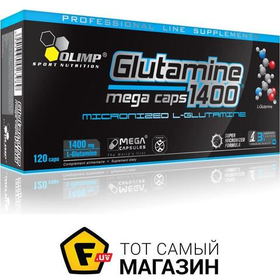 Glutamine 1400 Mega Caps 120 caps