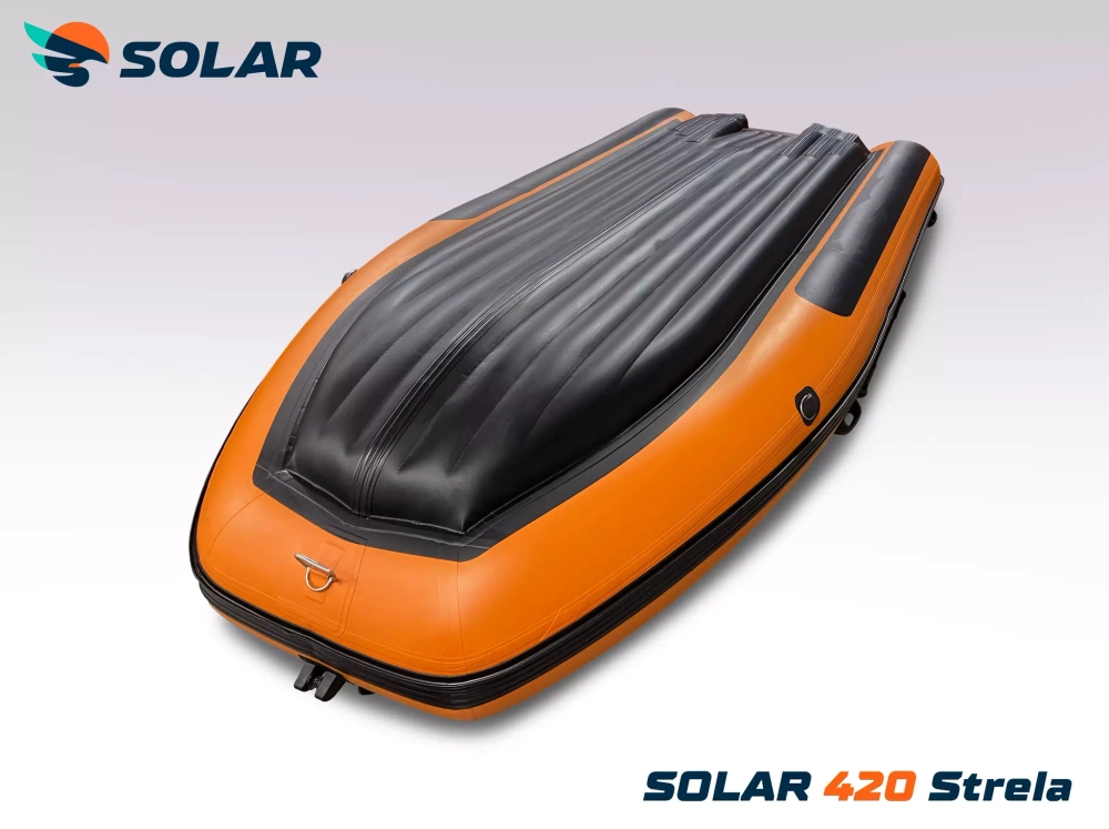 Лодка надувная моторная solar-420 strela jet tunnel