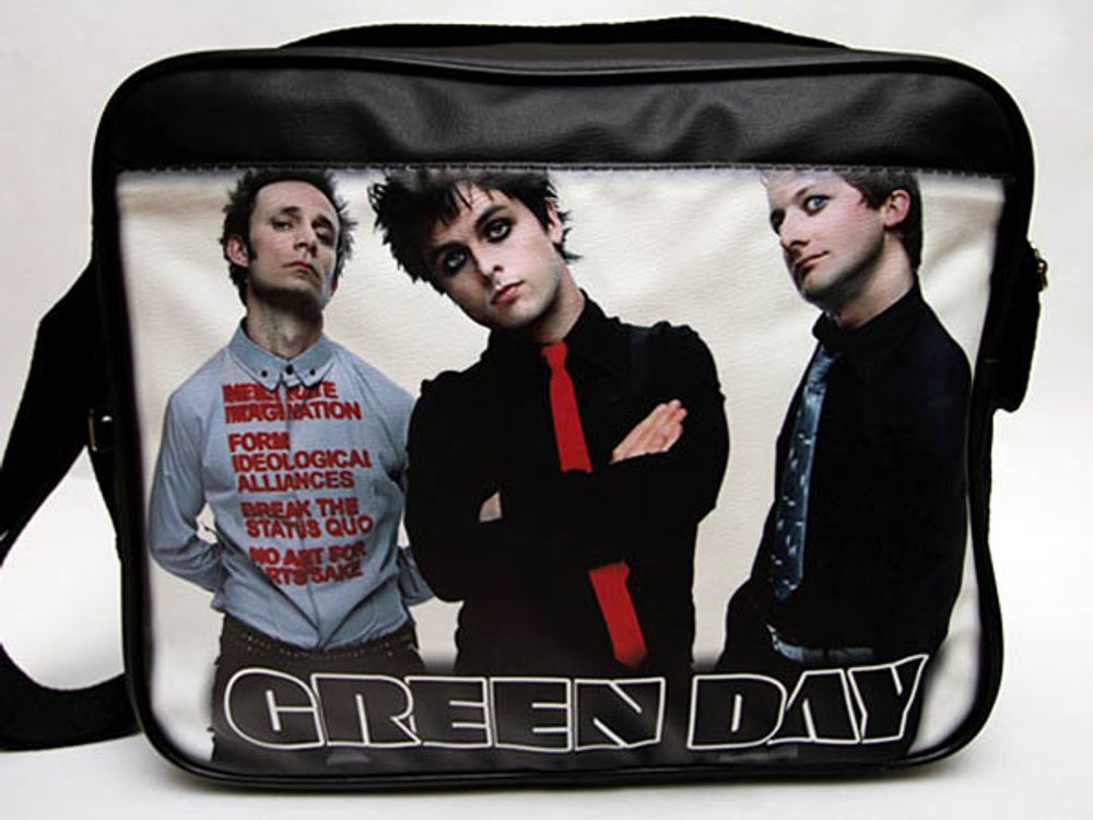 Сумка Green Day группа на белом фоне