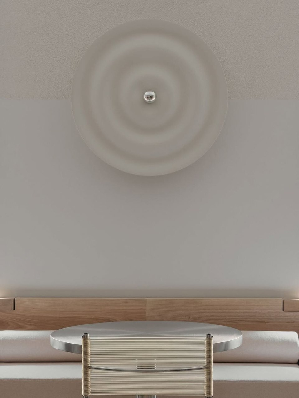 Современный настенный светильник с плавными волнообразными формами