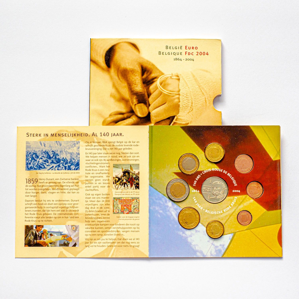 Belgium 2004 Year Set "140 Years of the Red Cross" with Commemorative Medal