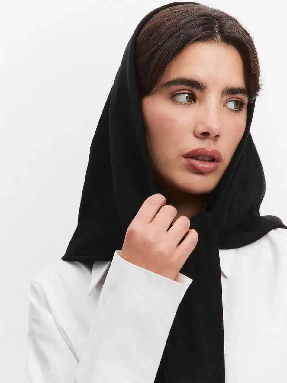 Косынка плотная замшевая