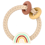itzy ritzy, Ritzy Rattle, силиконовый прорезыватель с погремушкой, для детей от 3 месяцев, радуга, 1 шт.