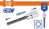 Насадка бита торцевая 100 мм 1/2" HEX 14 мм (10/80) WADFOW WSC5208