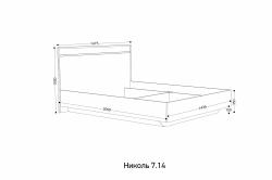 Кровать НИКОЛЬ 7.14 1400 – парящая кровать для стильной спальни